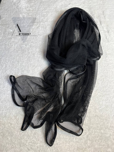 شال مشکی تور زنبوری دور گان ،مشکی مشکی